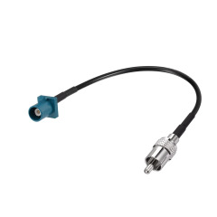 Fakra Water Blue Straight Plug to RCA Straight Plug RG174