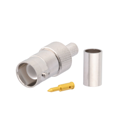 RP BNC Jack with Male Pin Connector Straight Crimp for RG58 LMR-195