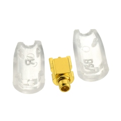 MMCX Plug Male Straight White shell Connectors Gold-Plated for Shure Earphone Cable