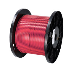 75 Ohm SDI Coax, RG-6, 18 AWG, Solid BC, Foil + 95% TC Braid, PVC Jkt, CMR,red