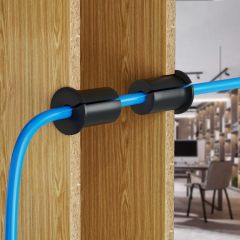 GODPEE Cable Mounting Routing Kit for Starlinks Dishy Ethernet Cable Feed Through Bushings Accessories Wire Wall Hole Cover Cables Grommet Durable 10 Pack with Wire Clips