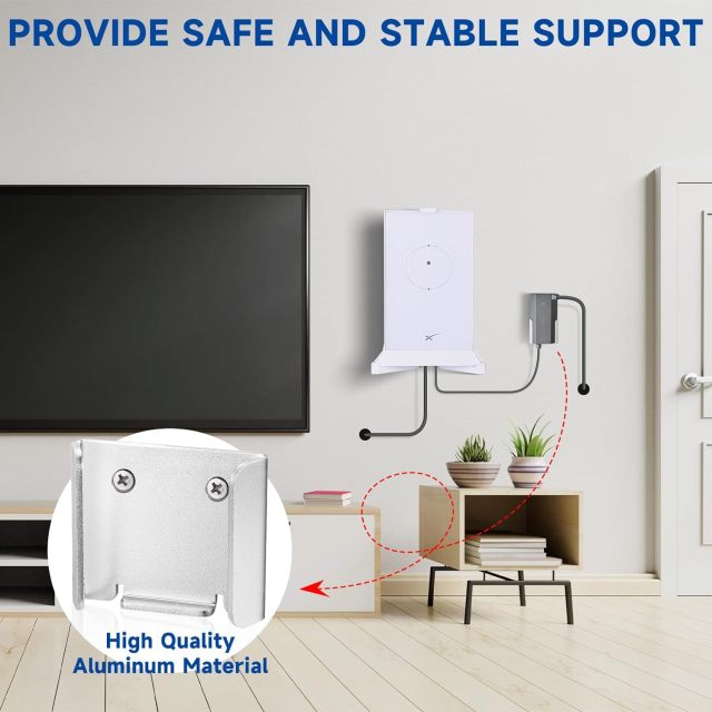 GODPEE Aluminium Wall Mount for Starlink Ethernet Adapter Smooth Surface/Refined Shape - Sturdy Durable Bracket Mounting Accessories for Starlink Ethernet Adaptor