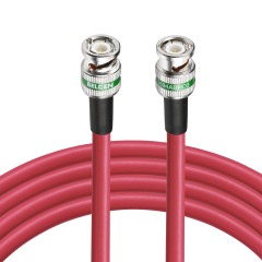 Superbat SDI Video Cable  BNC Male to BNC Male Using Belden Connector and Belden 1694A Red Coax Cable