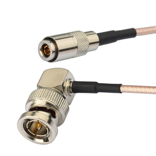 BNC Male Right Angle to 1.0/2.3 Male RG179 CABLE