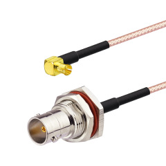 BNC Female to MCX Male Right Angle RG179 CABLE