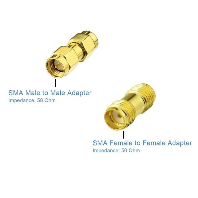 Superbat RF coaxial SMA Male to SMA Female Bulkhead RG174 15ft Cable + 3pcs RF Coax SMA Adapter Kit for SDR Equipment Antenna Ham Radio,3G 4G LTE Antenna,ADS-B,GPS and etc