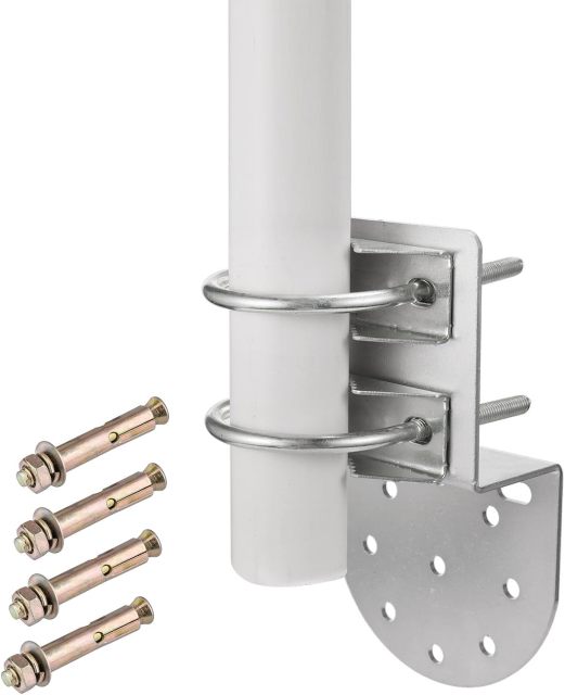 GODPPE Starlink Antenna Wall U-Bolt Clamp Pole Mount Bracket Kit Starlink Pipe Adapter -for Starlink Outdoor TV Satellite Dish Lora Antenna Mast Universal Mounting Set - for Holding Pole 1.1 to 1.97in
