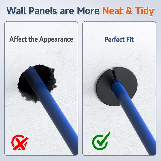 GODPEE Cable Mounting Routing Kit for Starlinks Dishy Ethernet Cable Feed Through Bushings Accessories Wire Wall Hole Cover Cables Grommet Durable 2 Pack with Wire Clips