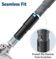 GODPEE Antenna Mount for Starlink Satellite Dish V2 Standard Actuated Antenna -[Seamlessly Fit Solid Pipe Adapter + Stainless Steel Antennae Base] Mounting Kit - for Marine Automotive