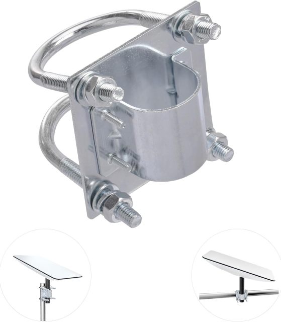 GODPPE Pipe Adapter for Starlink Antenna Sturdy U Bolt Clamp Bracket Kit - for Starlink Outdoor TV Satellite Dish Lora WiFi Antenna Mast Pole Universal Mounting Set
