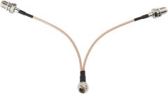 SUPERBAT F-Type Splitter Cable F Male to F Dual Female Coax Splitter Cable V-Type F Type TV Splitter Cable Satellite 50ohm 15cm(6 inches)