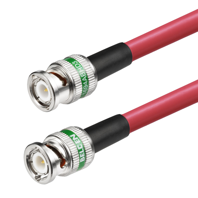 Superbat SDI Video Cable  BNC Male to BNC Male Using Belden Connector and Belden 1694A Red Coax Cable