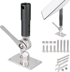 GODPEE Antenna Mount for Starlink Satellite Dish V2 Standard Actuated Antenna -[Seamlessly Fit Solid Pipe Adapter + Stainless Steel Antennae Base] Mounting Kit - for Marine Automotive