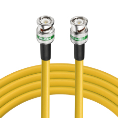 Superbat SDI Video Cable  BNC Male to BNC Male Using Belden Connector and Belden 1694A Yellow Coax Cable