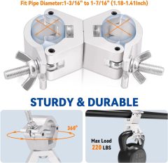 GODPEE Antenna Mounting Kit for Starlink Satellite Dish V2 Standard Actuated Antenna Pipe Adapter - Mount Clamp Holder 220lbs Load Capacity - Work with RV SUV Vehicle Racks Pole Camper Roof Rail