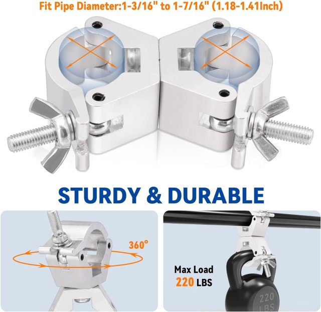 GODPEE Antenna Mounting Kit for Starlink Satellite Dish V2 Standard Actuated Antenna Pipe Adapter - Mount Clamp Holder 220lbs Load Capacity - Work with RV SUV Vehicle Racks Pole Camper Roof Rail
