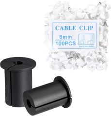 GODPEE Cable Mounting Routing Kit for Starlinks Dishy Ethernet Cable Feed Through Bushings Accessories Wire Wall Hole Cover Cables Grommet Durable 2 Pack with Wire Clips