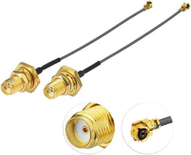 Superbat 3" U.fl/IPEX Cable Mini PCI to SMA Female Low Loss Coaxial Cable for Wireless Routers Mini PCIe Cards Network Extension Bulkhead Pigtail PCI WiFi WAN Repeater Low Loss Coaxial Cable 2-Pack