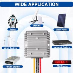 GODPEE DC Converter Regulator Step UP 12V to 48V - 3A 144W Power Supply Adapter Voltage Booster Converter for Starlink Golf Cart Club Car Truck Vehicle Boat Solar System