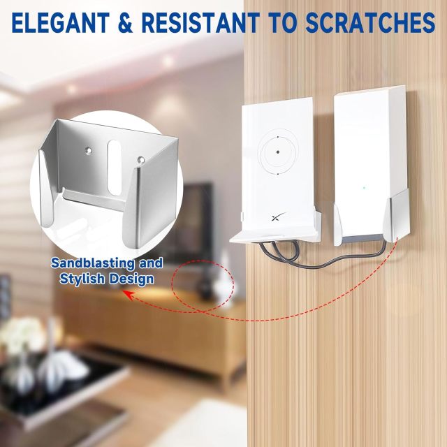 Wall-Mount Holder for Starlink Gen 2 V2 [ High Performance ] [ Flat High Performance ] Power Supply - Durable/Space Saving - Aluminum Alloy Mounting Bracket for Starlink Gen2 Wall Mount Kit