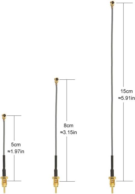 Superbat 3" U.fl/IPEX Cable Mini PCI to SMA Female Low Loss Coaxial Cable for Wireless Routers Mini PCIe Cards Network Extension Bulkhead Pigtail PCI WiFi WAN Repeater Low Loss Coaxial Cable 2-Pack