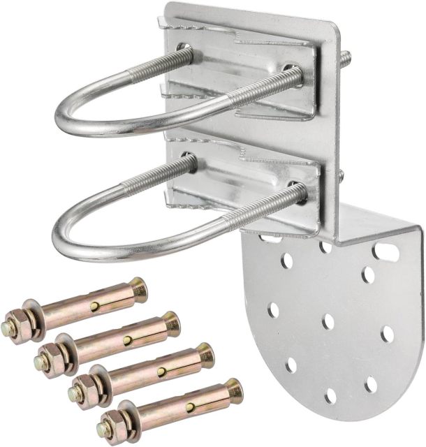 GODPPE Starlink Antenna Wall U-Bolt Clamp Pole Mount Bracket Kit Starlink Pipe Adapter -for Starlink Outdoor TV Satellite Dish Lora Antenna Mast Universal Mounting Set - for Holding Pole 1.1 to 1.97in