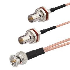 BNC Male to BNC Female to BNC Female RG179 CABLE