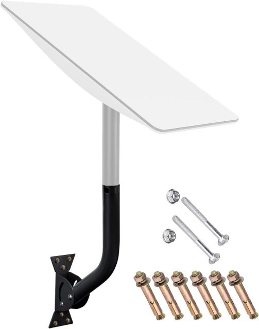 GODPEE Antenna Wall Mounting Kit Roof J-Pole Mount for Starlink Satellite Internet Installation Kit Accessories with Stainless Steel Mast Clamps - Bracket Adjustable Angle