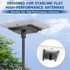 Sturdy Pipe Adapter Mounting Kit for Starlink Gen 2 V2 [Flat High Performance] Antenna - Highly Compatible - Metal Alloy Bracket for Starlink Gen2 Internet Satellite Dish Roof Pole Mount Holder