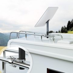 GODPEE Antenna Mounting Kit for Starlink Satellite Dish V2 Standard Actuated Antenna Pipe Adapter - Mount Clamp Holder 220lbs Load Capacity - Work with RV SUV Vehicle Racks Pole Camper Roof Rail
