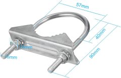 GODPPE Starlink Antenna Wall U Bolt Pole Clamp Mount Bracket Set Starlink Pipe Adapter -for Starlink Outdoor TV Satellite Dish Lora Antenna Mast Universal Mounting Kit - for Holding Pole 1.1 to 1.97in