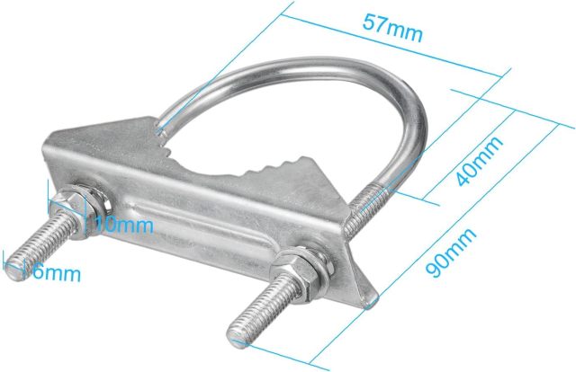 GODPPE Starlink Antenna Wall U Bolt Pole Clamp Mount Bracket Set Starlink Pipe Adapter -for Starlink Outdoor TV Satellite Dish Lora Antenna Mast Universal Mounting Kit - for Holding Pole 1.1 to 1.97in