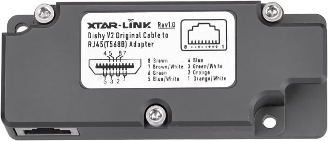 GODPEE Ethernet Adapter for Starlink Antenna V2 Dishy Cable Spx Plug to RJ45 Connector Converter -Satellite POE Injector Adapters with 7.8inch CAT8 Cable - Ethernet Cables Box Accessories for Starlink