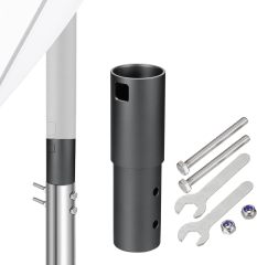 GODPEE Pipe Adapter for Starlink Satellite Dish V2 Antenna Pole Mount for Mast with Inner Diameter of 1.37inch - Sturdy Aluminium Alloy - Built-in Anti-Rotation Rib Safe Stable Pipe Adapter