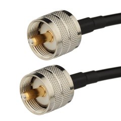 Superbat UHF Male PL-259 to UHF Male PL-259 Low Loss Digital Coax UHF Jumper Cable (12" RG58) for HAM & CB Radio,Antenna Analyzer,Dummy Load,SWR Meter