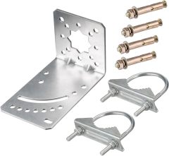 GODPPE Starlink Antenna Wall U Bolt Pole Clamp Mount Bracket Set Starlink Pipe Adapter -for Starlink Outdoor TV Satellite Dish Lora Antenna Mast Universal Mounting Kit - for Holding Pole 1.1 to 1.97in
