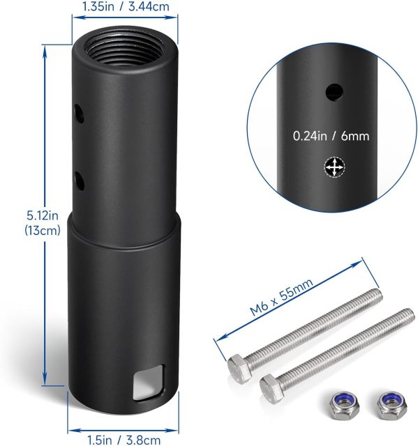 GODPEE Pipe Adapter for Starlink Satellite Dish V2 Antenna Pole Mount for Mast with Inner Diameter of 1.37inch - Sturdy Aluminium Alloy - Built-in Anti-Rotation Rib Safe Stable Pipe Adapter