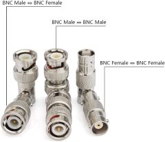 Superbat BNC Adapter Kit BNC Male/Female to Male/Female RF Coax Coaxial Connector Kit 6 Pcs