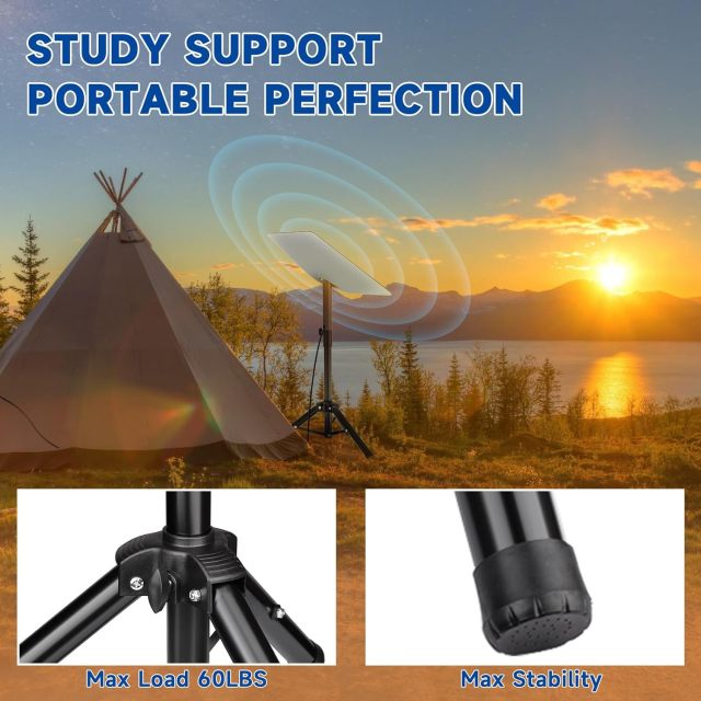 GODPEE Portable Tripod Mount Bracket - Compatible with Starlink Satellite Dish V2 V1 [Standard Actuated] [High Performance] Antenna - for RV Camping Yacht Outdoor Field