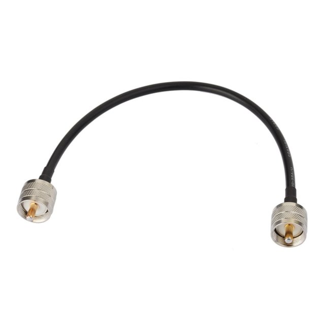 Superbat UHF Male PL-259 to UHF Male PL-259 Low Loss Digital Coax UHF Jumper Cable (12" RG58) for HAM & CB Radio,Antenna Analyzer,Dummy Load,SWR Meter