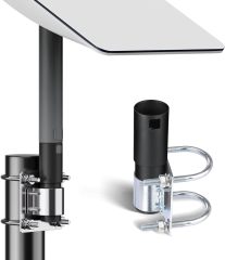 GODPEE Pipe Adapter for Starlink Satellite Dish V2 Antenna Pole Mount with U Bolt Pole Clamp - Sturdy Aluminium Alloy - Built-in Anti-Rotation Rib Safe Stable Pipe Adapter