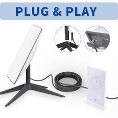 GODPEE 30Ft Replacement Cable for Starlink V2 [ Standard Actuated ] Satellite Dish Antenna - with Cable Feed Through Bushings & Wire Clips - Heat Resistant Extension Cable Accessories for Starlink