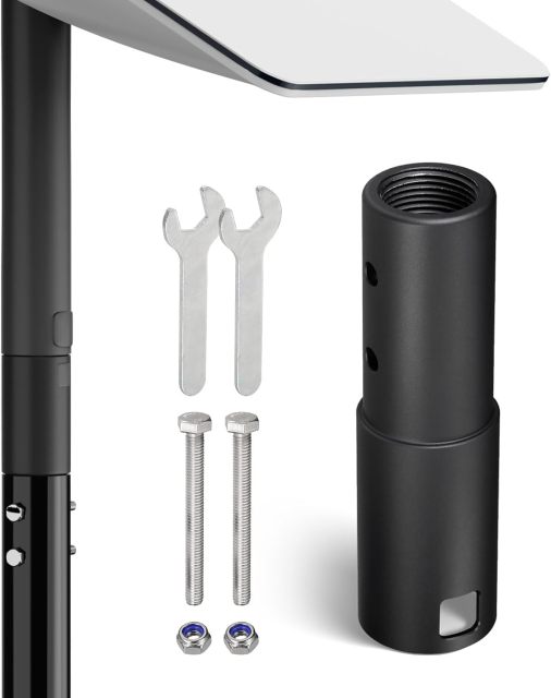 GODPEE Pipe Adapter for Starlink Satellite Dish V2 Antenna Pole Mount for Mast with Inner Diameter of 1.37inch - Sturdy Aluminium Alloy - Built-in Anti-Rotation Rib Safe Stable Pipe Adapter