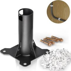 GODPEE Antenna Heavy-Duty Bracket for Starlink Satellite Dishes Roof Pole Mounting Kit Accessory - Short Horizontal Bracket with Wire Cable Clips