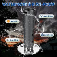 GODPEE Antenna Mounting Kit for Starlink Satellite Dish V2 Standard Actuated Antenna -[Solid Pipe Adapter + Stainless Steel Antennae Base] Mount Kit [Seamlessly Fit] - for Marine Automotive