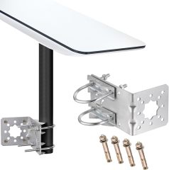 GODPPE Starlink Antenna Wall U Bolt Pole Clamp Mount Bracket Set Starlink Pipe Adapter -for Starlink Outdoor TV Satellite Dish Lora Antenna Mast Universal Mounting Kit - for Holding Pole 1.1 to 1.97in
