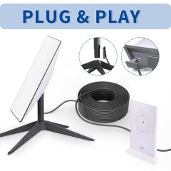 GODPEE 150Ft Replacement Cable for Starlink V2 [Standard Actuated ] Rectangular Satellite Dish Antenna - Heat Resistant Extension Cable Accessories for Starlink