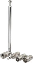 Superbat FM Telescopic Antenna Kit 75 Unbal F Type Connector DAB Radio Replacement Antenna for TV AM FM Radio Stereo Receiver Bose Wave Radio etc.