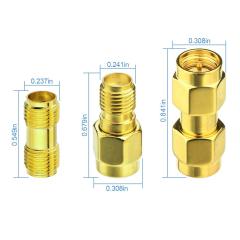 Superbat RF coaxial SMA Male to SMA Female Bulkhead RG174 15ft Cable + 3pcs RF Coax SMA Adapter Kit for SDR Equipment Antenna Ham Radio,3G 4G LTE Antenna,ADS-B,GPS and etc
