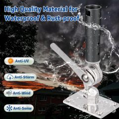 GODPEE Antenna Mount for Starlink Satellite Dish V2 Standard Actuated Antenna -[Seamlessly Fit Solid Pipe Adapter + Stainless Steel Antennae Base] Mounting Kit - for Marine Automotive